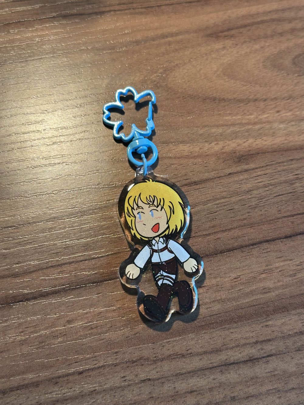Armin Arlert 2.5 Inch Glitter Epoxy Keychain